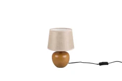 Luxor Bordslampa 26cm E14 beige/ trä
