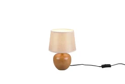 Luxor Bordslampa 26cm E14 beige/ trä