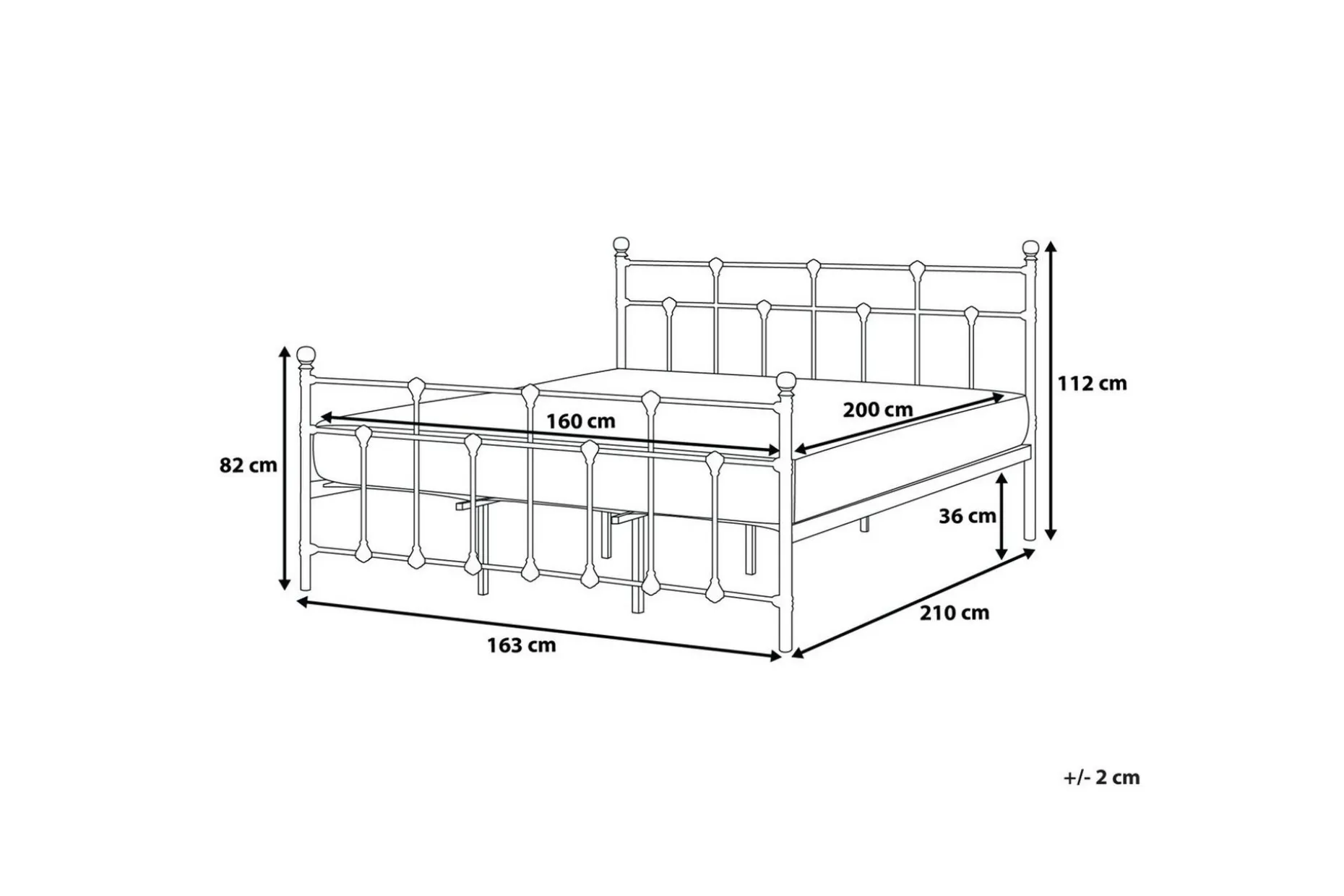 Lyn Dubbelsäng 160 200 cm Svart