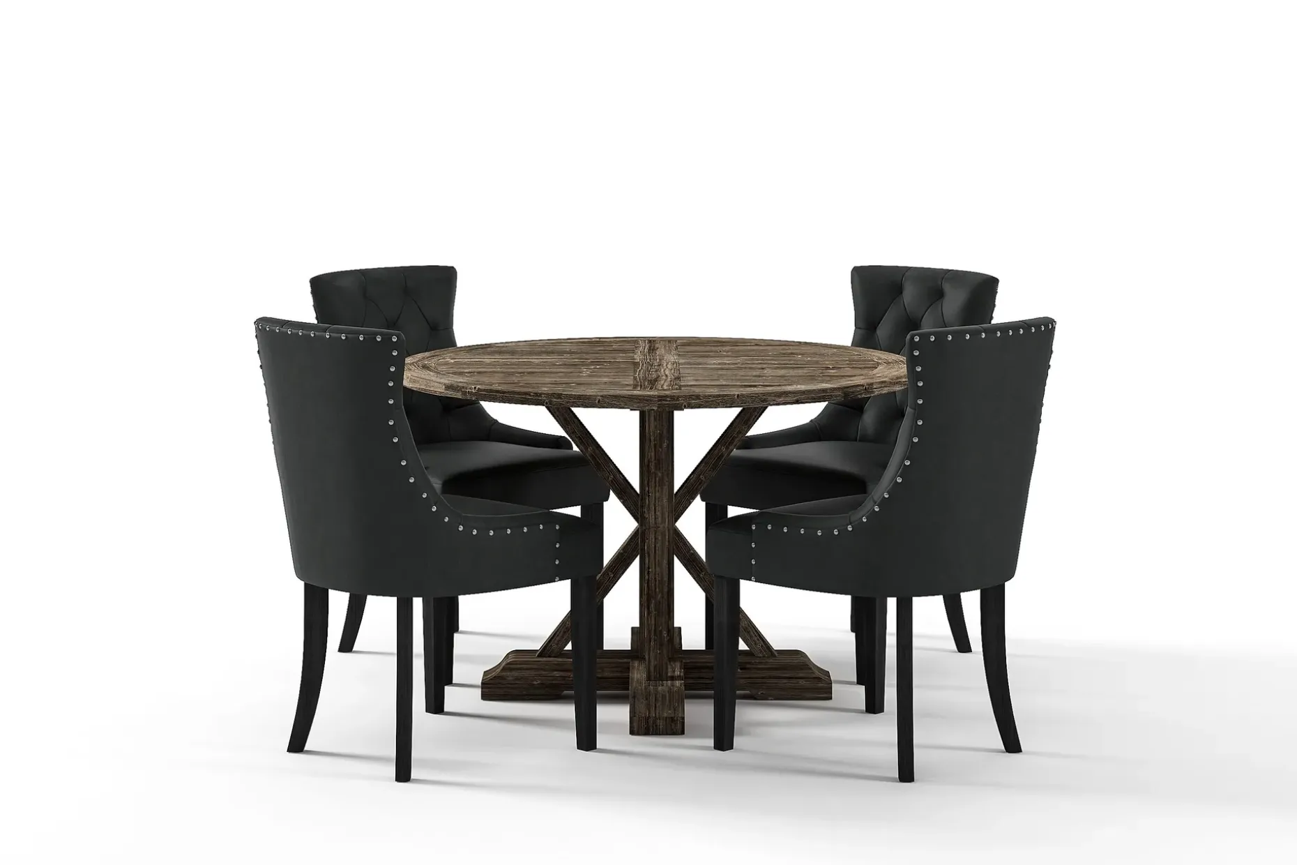Lyon Premium Förlängningsbar Matgrupp 120-160 cm + 4 Tuva St