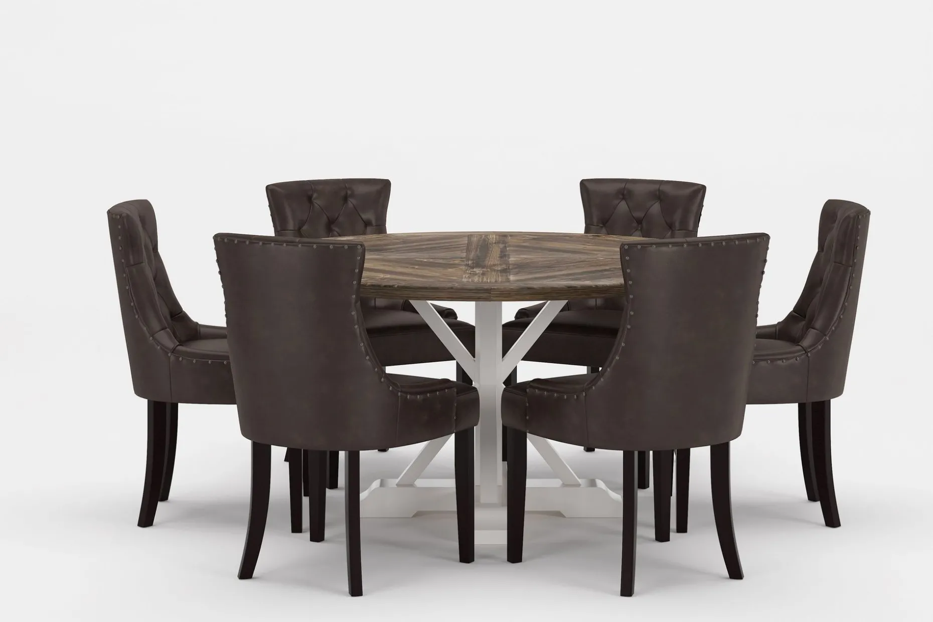 Lyon Premium Matgrupp Rund 150 cm + 6 st Tuva Matstolar