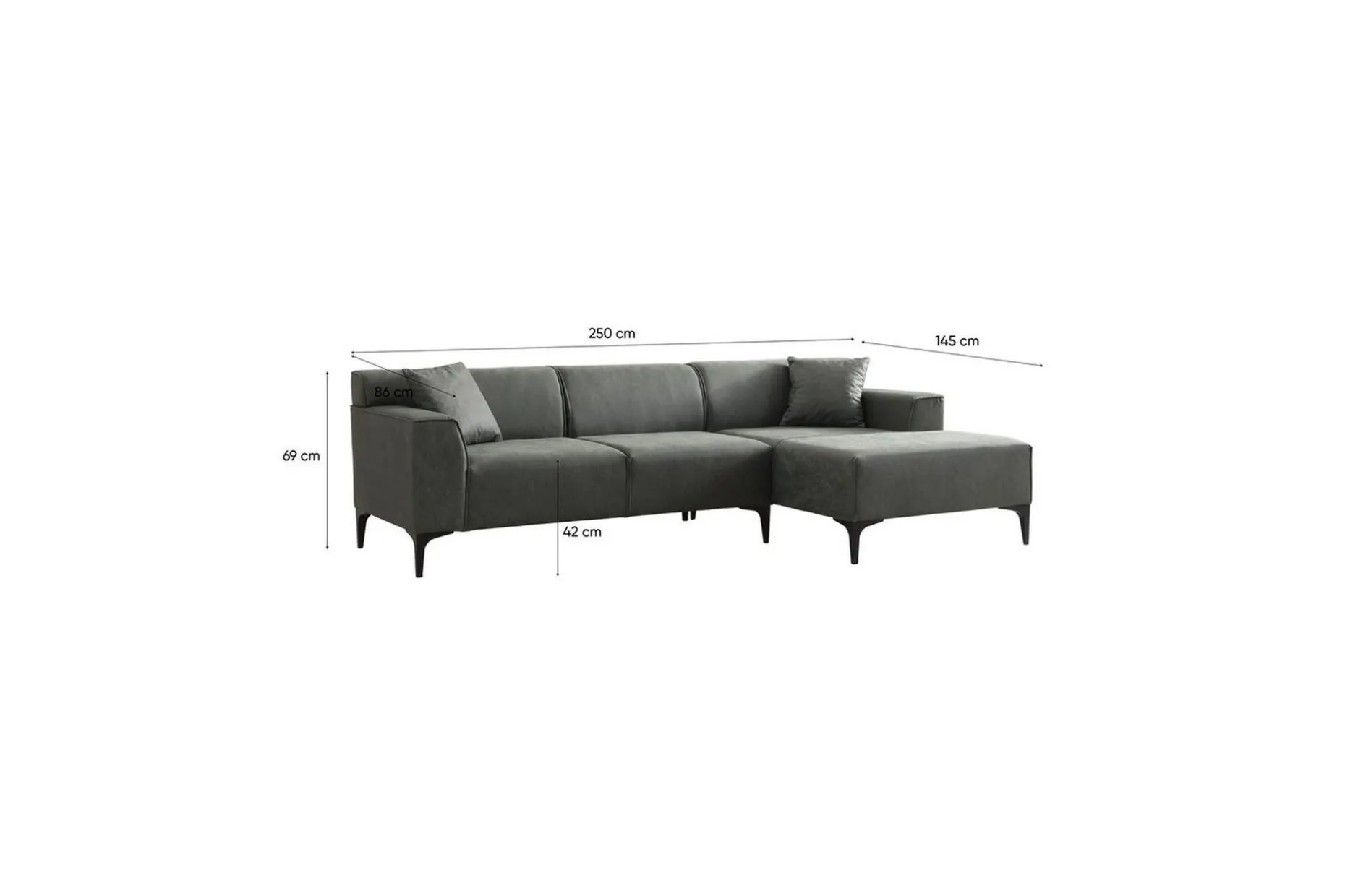 Malpani Soffa med Divan 3-sits