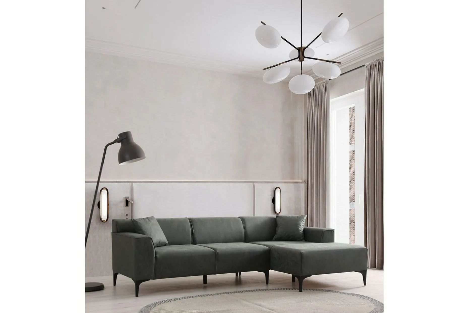 Malpani Soffa med Divan 3-sits