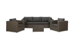 Marcus Loungegrupp utomhus - Soffgrupp till trädgård 5-sits - Loungeset konstrotting utemöbler