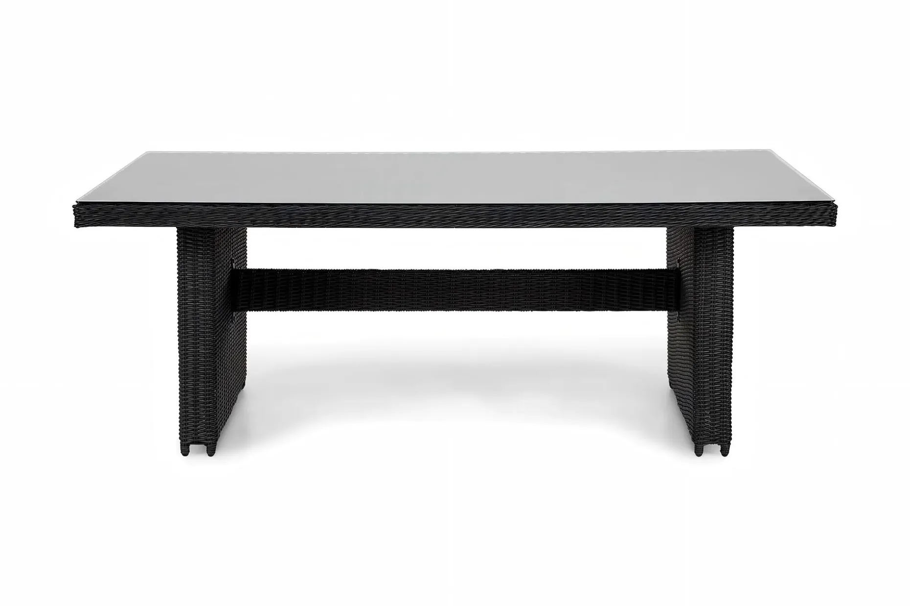 Marcus Rektangulärt Matbord utomhus 160x90 cm i konstrotting med glasskiva