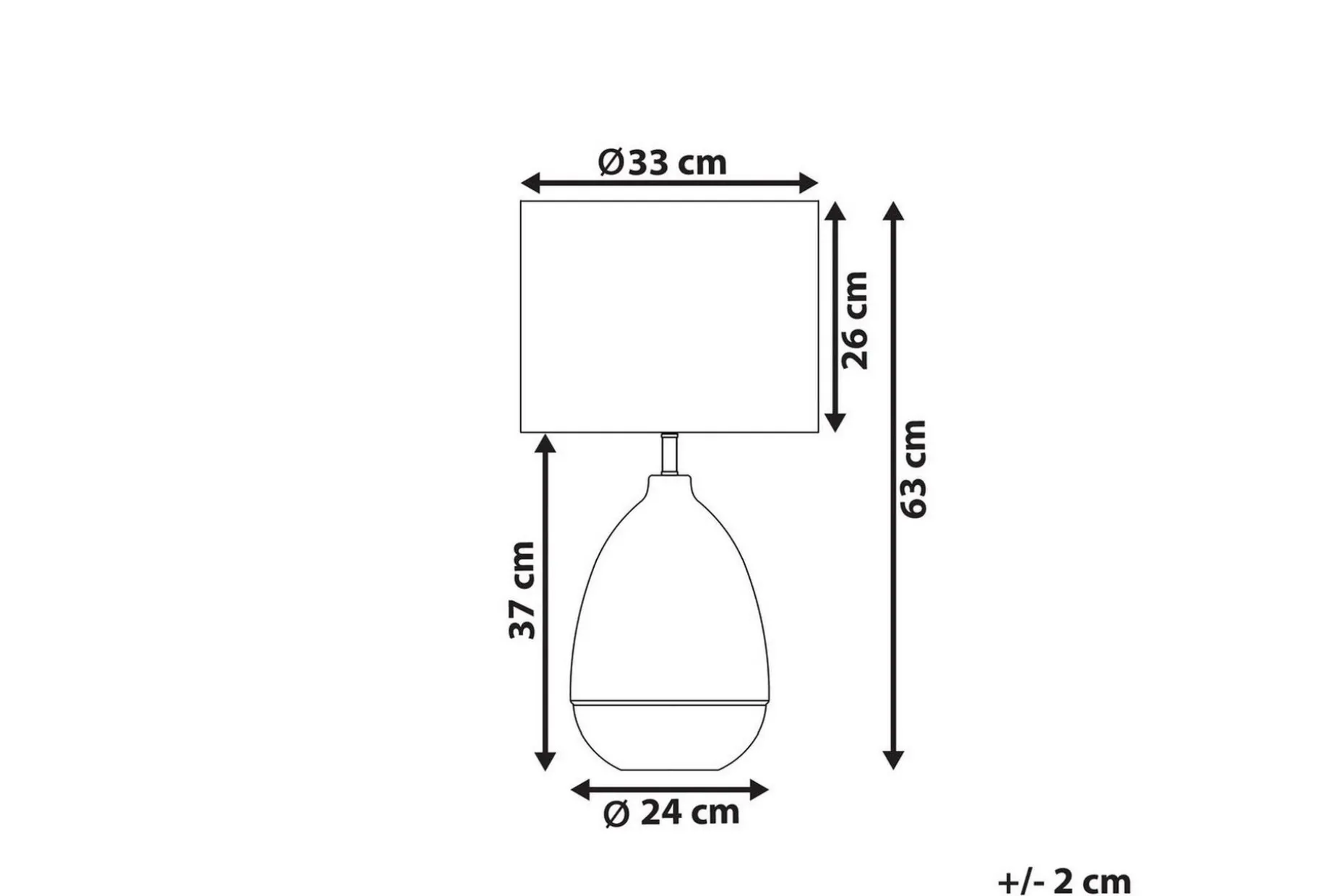 Mariab Bordslampa 63 cm E27