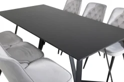 Marina Matgrupp 180 cm Rektangulär med 6 Velvet Deluxe stolar
