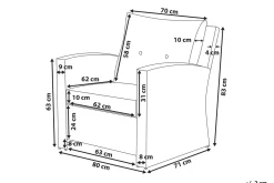 Marino Loungegrupp Utomhus 146 cm