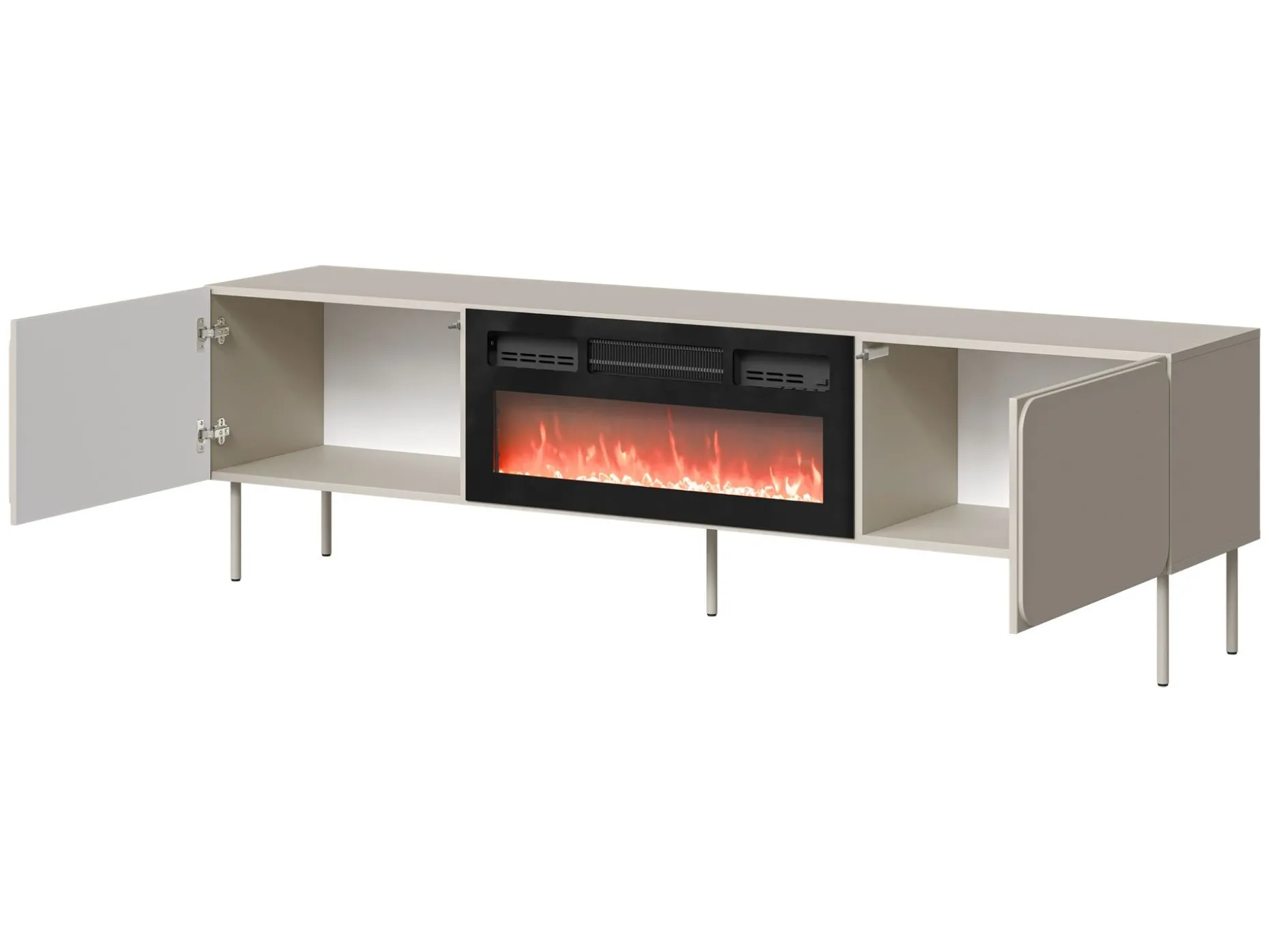 Marros Tv-bänk 200 cm med Elkamin