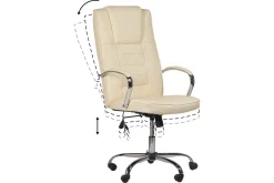 Massagestol Grandeur Beige/Silver