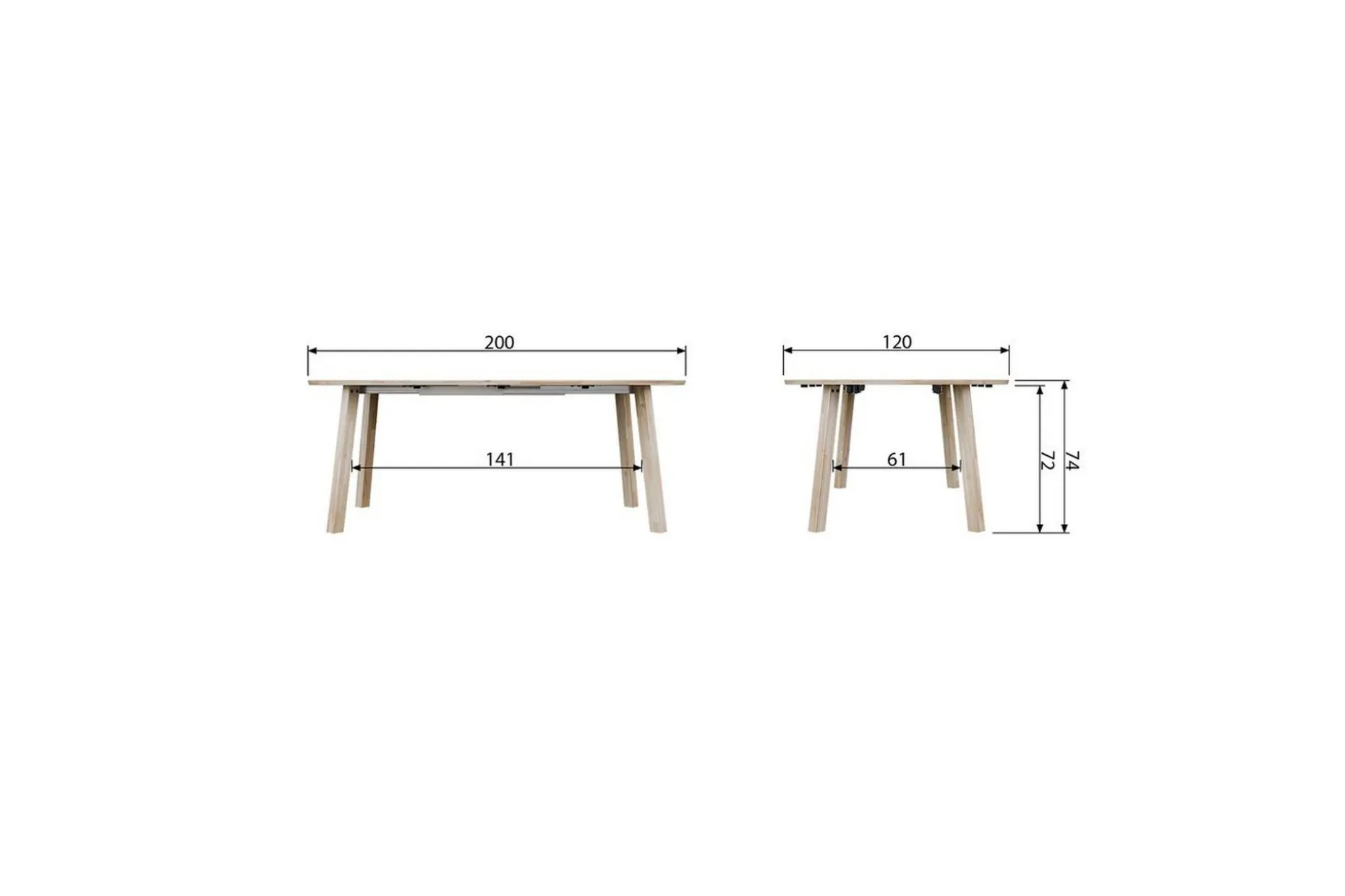 Matbord Lange Uttagbar