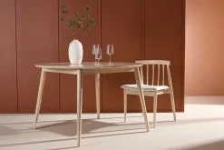 Matbord Peach Flora Dining Table ø120 - Whitewash / Veneer Whitewash