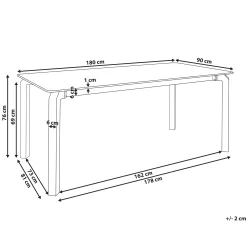 Matbord utomhus Feletto 90x180 cm Sten