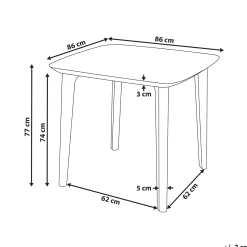 Matbord utomhus Sorico 86 cm 86 cm