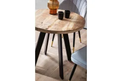 Matbord Wohnling rund massivt trä, modern lantlig stil 80 cm