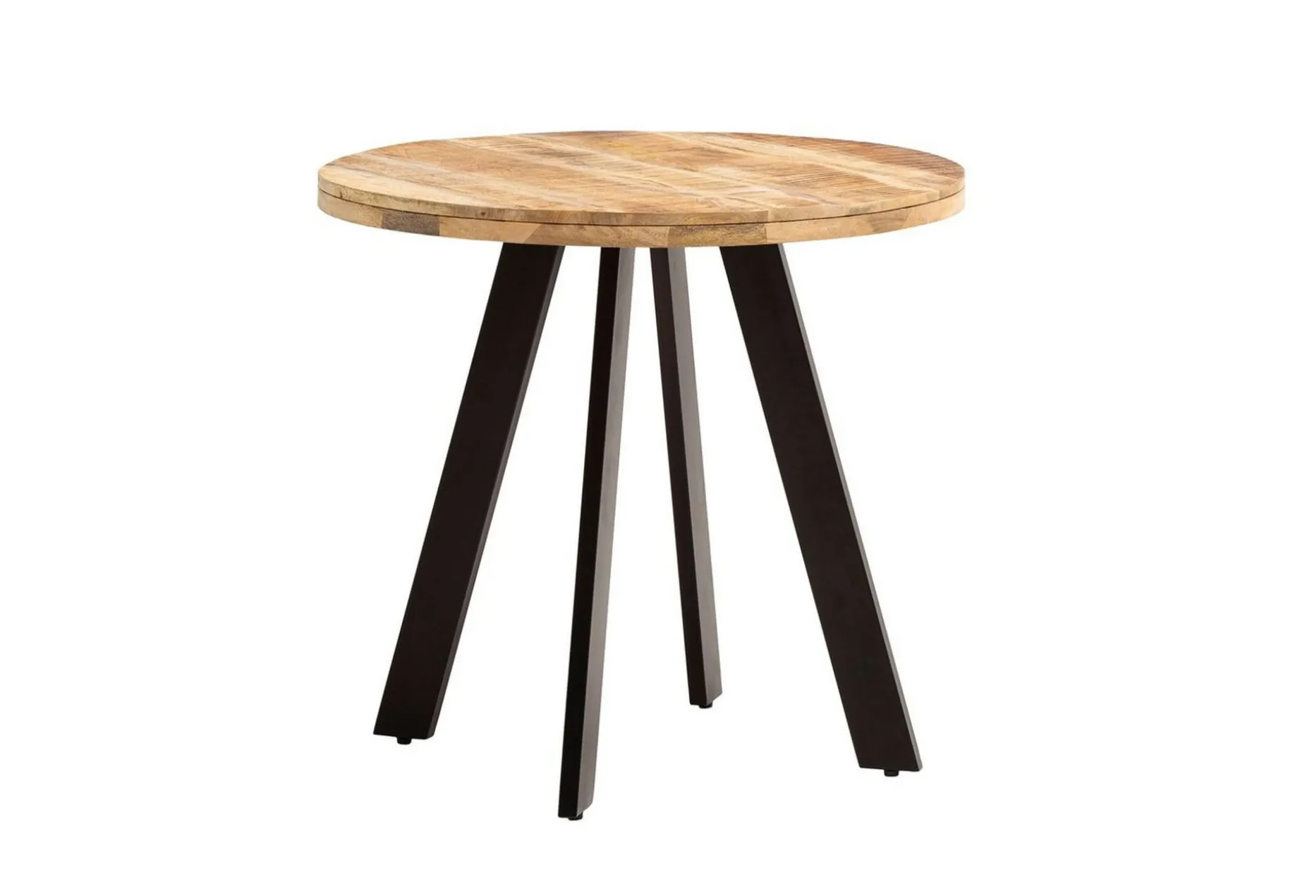 Matbord Wohnling rund massivt trä, modern lantlig stil 80 cm