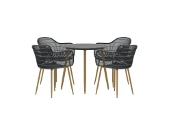 Matgrupp Anafi 80 cm med 4 Stolar Utomhus
