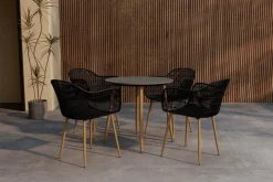 Matgrupp Anafi 80 cm med 4 Stolar Utomhus