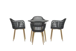 Matgrupp Anafi 80 cm med 4 Stolar Utomhus