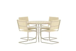 Matgrupp Holmsund 100 cm med 4 Stolar Utomhus