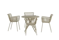 Matgrupp Sifnos 90 cm med 4 Stolar Utomhus