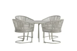 Matgrupp Tilos 90 cm med 4 Stolar Utomhus