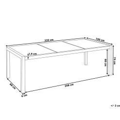 Matgrupp Utomhus Bacoli 220 cm + 8 Utestolar
