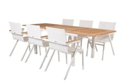 Matgrupp Utomhus Panama 160 cm Rektangulär med 6 Mexico Utestolar