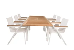 Matgrupp Utomhus Panama 160 cm Rektangulär med 6 Mexico Utestolar