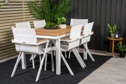 Matgrupp Utomhus Panama 160 cm Rektangulär med 6 Mexico Utestolar