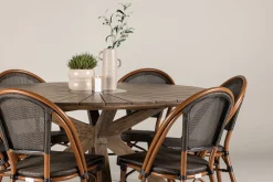 Matgrupp Utomhus Rosario 140 cm Rund med 6 Guarda Utestolar