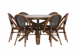 Matgrupp Utomhus Rosario 140 cm Rund med 6 Guarda Utestolar