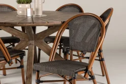 Matgrupp Utomhus Rosario 140 cm Rund med 6 Guarda Utestolar