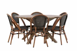Matgrupp Utomhus Rosario 140 cm Rund med 6 Guarda Utestolar