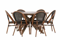 Matgrupp Utomhus Rosario 140 cm Rund med 6 Guarda Utestolar