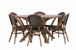 Matgrupp Utomhus Rosario 140 cm Rund med 6 Guarda Utestolar