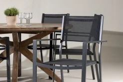 Matgrupp Utomhus Rosario 140 cm Rund med 6 Copacabana Utestolar
