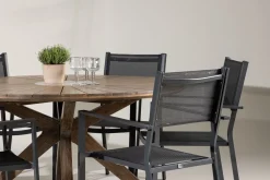 Matgrupp Utomhus Rosario 140 cm Rund med 6 Copacabana Utestolar