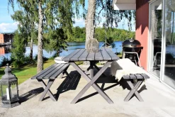 Matgrupp Utomhus Scottsdale Fasta 190 + 6 Kungshamn Stol Shabby Chic