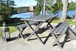 Matgrupp Utomhus Scottsdale 150 cm + 4 Kungshamn Stol Shabby Chic