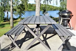 Matgrupp Utomhus Scottsdale 150 cm + 4 Kungshamn Stol Shabby Chic