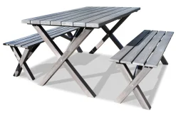 Matgrupp Utomhus Scottsdale 150 cm + 4 Kungshamn Stol Shabby Chic