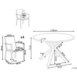 Matgrupp utomhus 4-Sits Maletto/Busseto