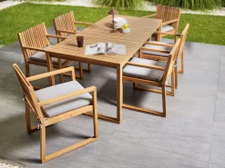 Matgrupp utomhus 8-Sits Sassari Premium med Kuddar Akaciaträ