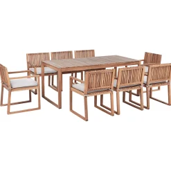 Matgrupp utomhus 8-Sits Sassari Premium med Kuddar Akaciaträ