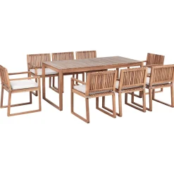 Matgrupp utomhus 8-Sits Sassari Premium med Kuddar Akaciaträ