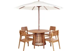 Matsalsset Agello Ljus trä/beige, 4-Sits, Ja