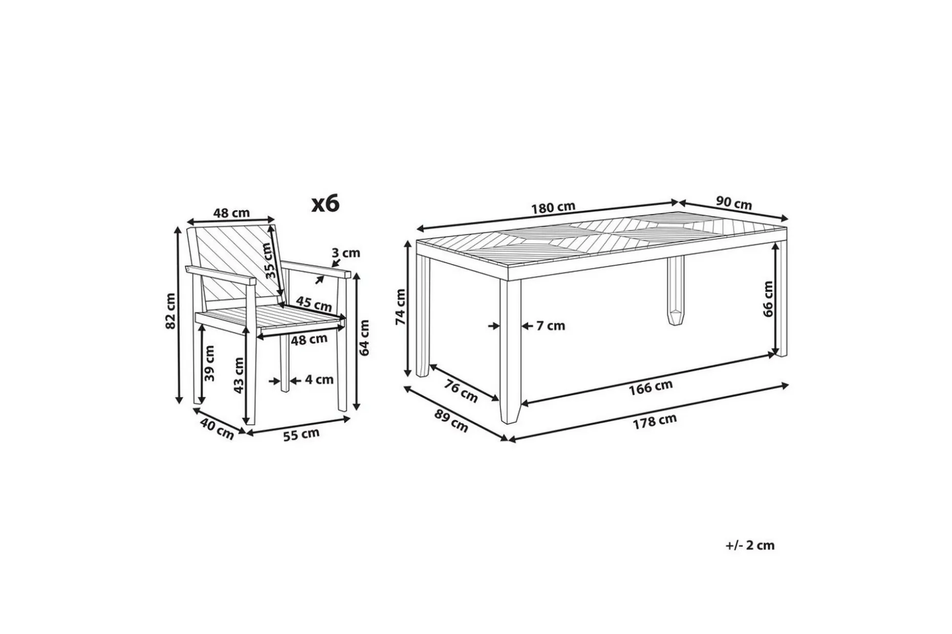 Matsalsset Baratti 6-Sits