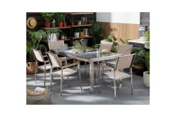 Matsalsset Grosseto Grå/Beige/Silver, 6-Sits