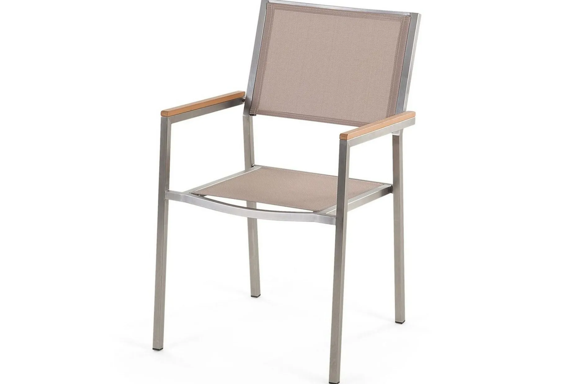 Matsalsset Grosseto Ljus trä/beige/silver, 8-Sits